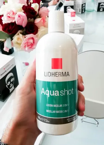 Kit X2 Aqua Shot Micellar Water Agua Micelar 490 Ml Lidherma