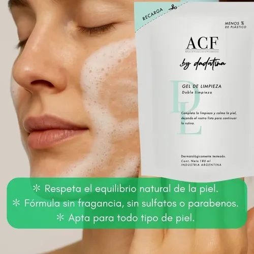 Acf Dadatina Gel Limpieza Facial Refill 180 Rosacea Recarga