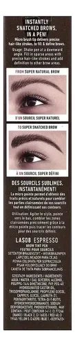 Lápiz para cejas NYX Professional Makeup LIFT & SNATCH Brow Tint Pen color Espresso