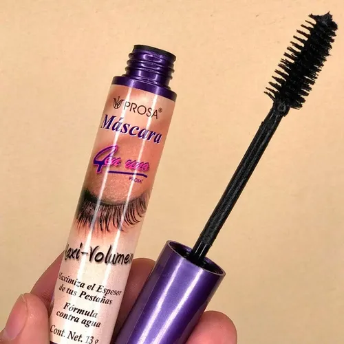 Rímel Máscara De Pestañas Maxi Volumen Morado 4 En 1 Prosa
