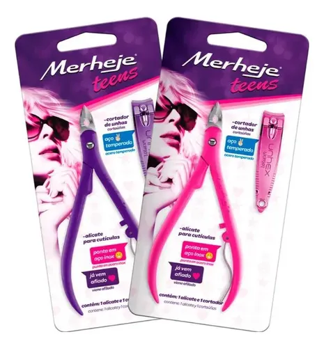 Alicate Merheje Basic Teens Mezclado+cortauñas