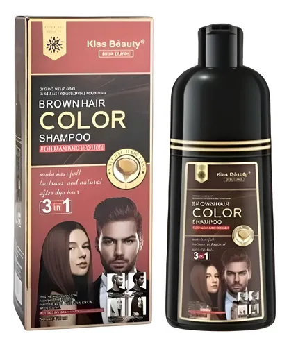 Shampoo Color 3 En 1 Kiss Beauty | Marrón 420 Ml