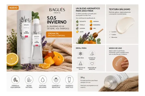 Crema Aromática Corporal Bagues Sos Invierno Eucalipto 20g
