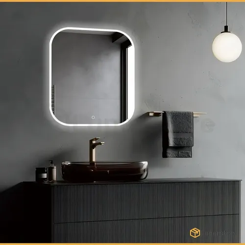 Espejo Rectangular Smart Led Touch Baño Colgar Luz Fria