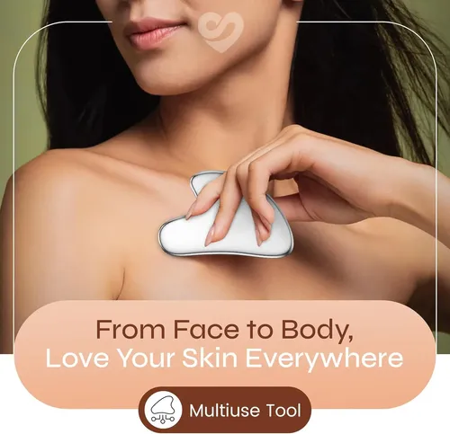 Herramienta Gua Sha Metal 3mm Facial Lifting Y Sculpting