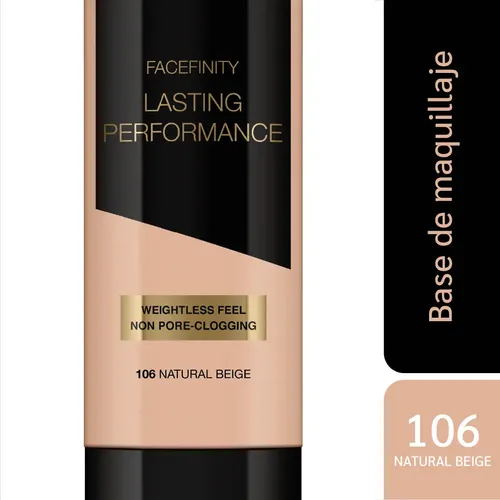 Base de maquillaje líquida Max Factor Facefinity Lasting Performance Natural Beige 106