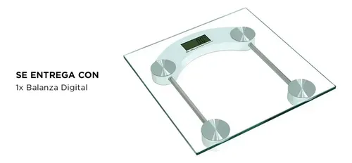 Balanza Digital Gadnic Vidrio Templado 180 kg Precision 100 g Pantalla LCD 300 x 300 mm