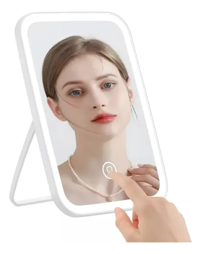 Espejo de Maquillaje Táctil Luces LED Recargable El Rey de las Ofertas