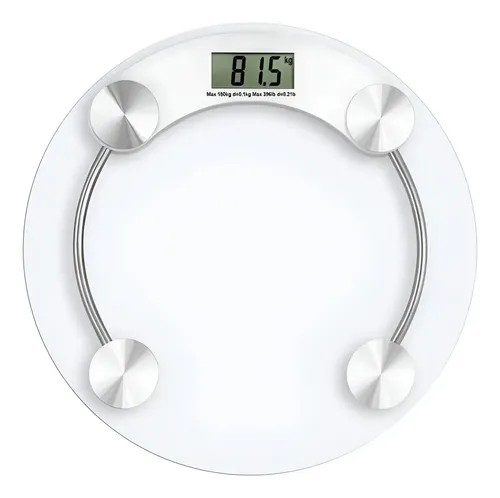 Balanza Digital De Baño 180kg Vidrio Templado Transparente