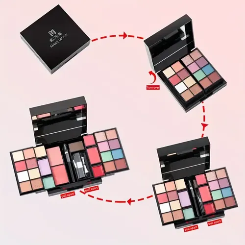 Kit De Maquillaje Estuche Completo Todo En Uno+espejo