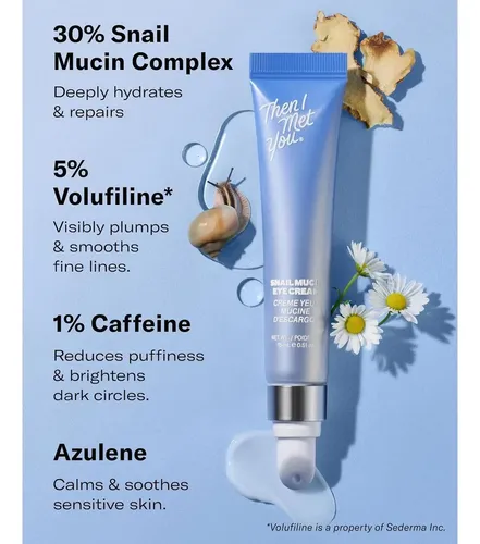 Crema para Ojos con Mucina de Caracol Then I Met You, para Piel Sensible y Alisado de Arrugas