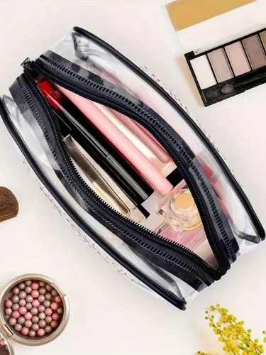 Neceser Transparente Unisex, Ligero, Para Guardar Cosméticos