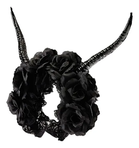 Diadema De Fiesta Rosa Rosa Con Cuerno De Antílope Para Cosp
