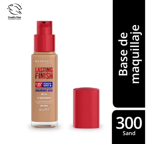 Base De Maquillaje Lasting Finish 35 Hours Rimmel London Tono 300 Sand
