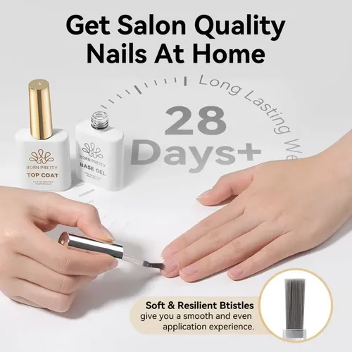 Born Pretty Set De Base Y Top Coat 15ml (dos Piezas)
