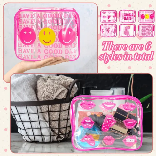 Bolsas De Maquillaje Cunno Preppy Boho Smile Face Flamingo,