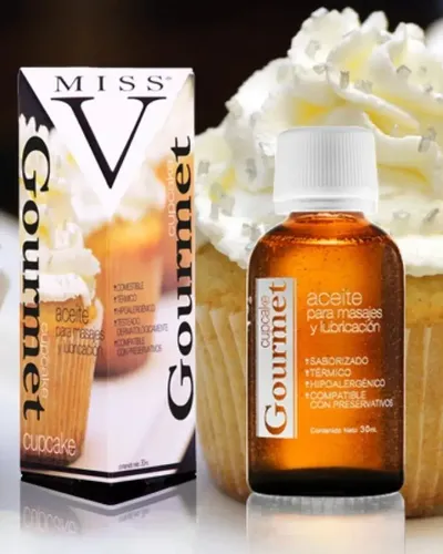 Aceite Lubricante Masaje Corporal Miss V Gourmet Cupcake