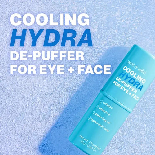 Barra hidratante, descongestiva y despigmentate para contorno de ojos y rostro Wet n Wild – Cooling Hydra – Contiene cafeína, vitamina E y hialurónico.