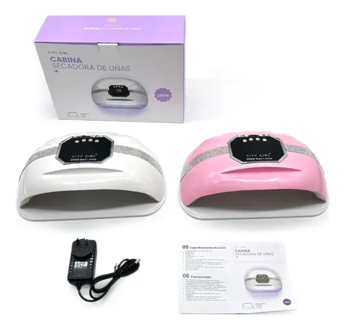 Cabina Lámpara Uv Led L6 268watts City Girl Diseño Strass