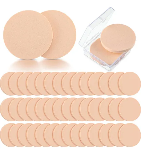 Esponjas De Maquillaje Redondas Con Forma De Rótula, 100 Uni
