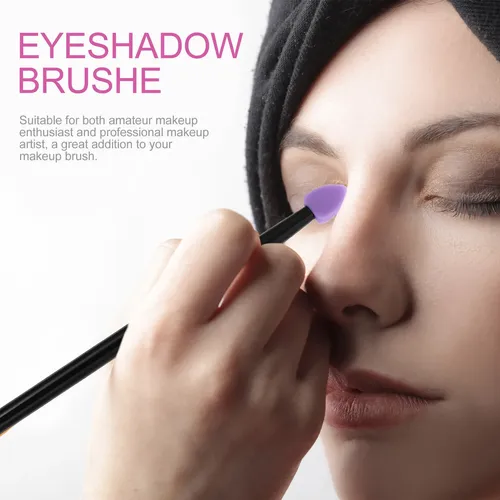 Práctico Cepillo De Silicona Para Sombra De Ojos, 5 Unidades