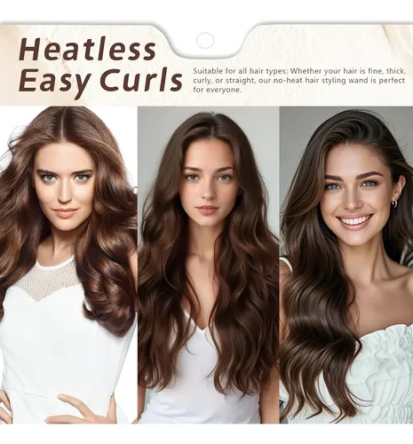 Rulos Sin Calor Negros Para Rizos De Cabello Largo