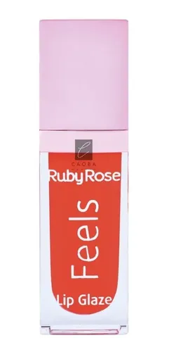 Labial Gloss Lip Glaze Feels Brillo Ruby Rose Caobamakeup
