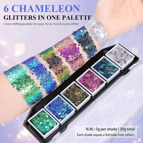 Paleta De Glitter Multicolor De 6 Tonos Bobisuka Stbs064_01