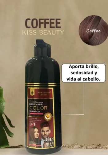 Shampoo Color 3 En 1 Kiss Beauty | Marrón 420 Ml