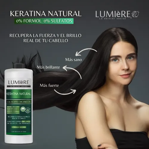 Keratina Nutritiva Organica Natural Sin Formol 1 Lt. Lumiere