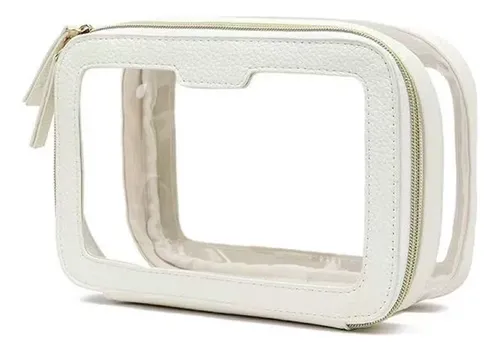 Sm / Neceser Transparente Blanco Estilo Minimalista Y 1.