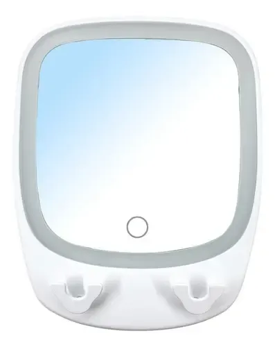 Espejo Para Maquillaje Con Luz Led 3x Adherente Sopapa E166 Color del marco Blanco