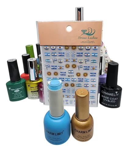 Kit Semis Uv Led Color X17 Base Top Ultrabond Charm Limit