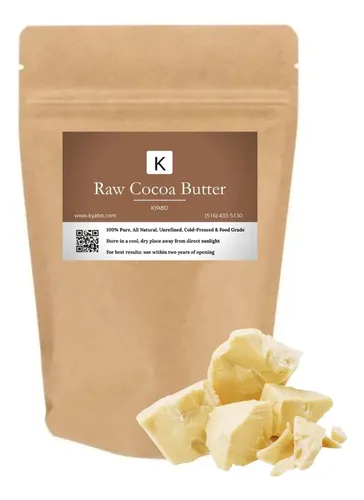 Manteca De Cacao Kyabo 100% Pura Y Natural, 1,36 Kg, Apta Pa