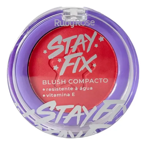 Blush Rubor Compacto Stayfix Ruby Rose Waterproof Vitamina E Tono Del Maquillaje Lyra