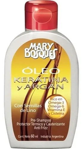Oleo Anti Frizz Keratina Argan Mary Bosques Caja 6 Frascos