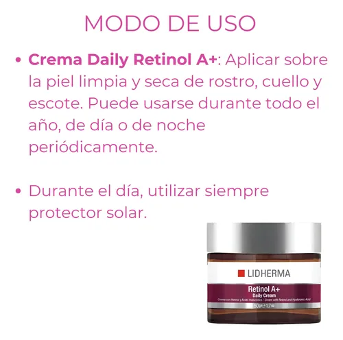 Crema Retinol Mejora Manchas Antiage Todo El Año Lidherma