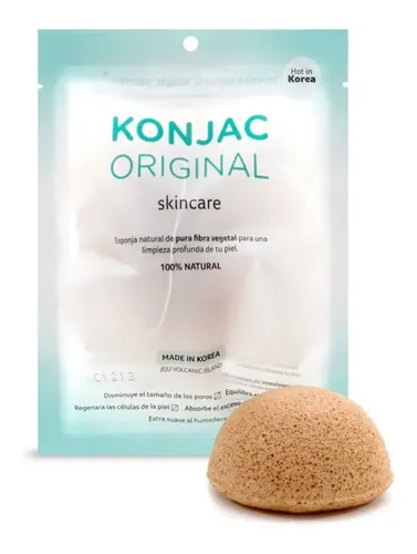 Coony Esponja Facial Natural Konjac Fina Arcilla Amarilla