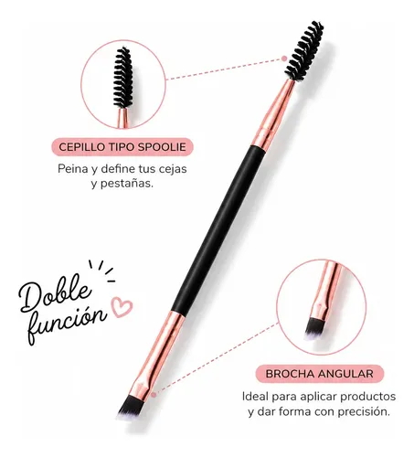 Brocha Doble Delineado Spoolie Cejas Pestañas Ojos Pequeña