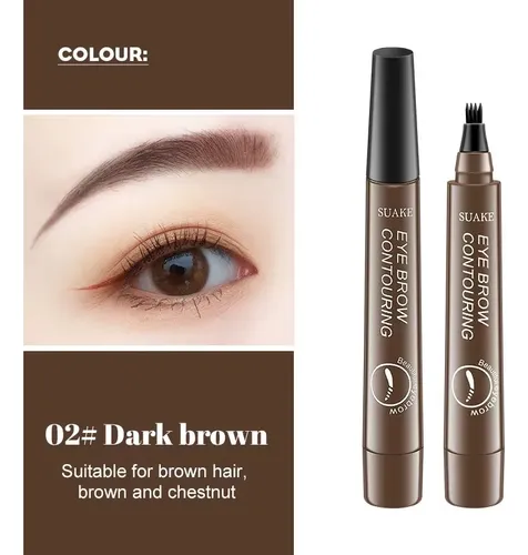 Lápiz De Cejas Para Microblading Larga Duración Marron Oscur
