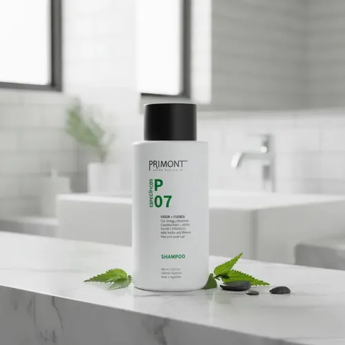 Shampoo P07 Anticaída Preventivo, Fuerza y Vigor, Con Ortiga y Minerales X 400 Ml – Primont