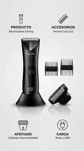 Corta Pelo Corporal Hombre Afeitadora Inalambrica Recargable