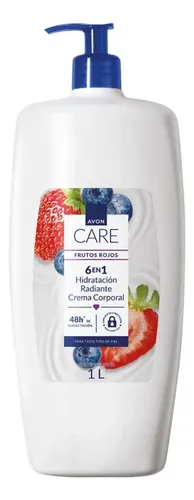Crema Corporal Loción Avon Care 6 en 1 Frutos Rojos de 1 Litro