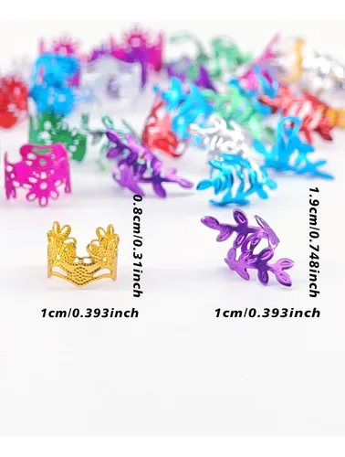 Kit De 40 Accesorios Para Cabello, Anillos Y Adornos