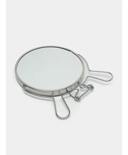 Espejo De Tocador Con Aumento X3 Doble Cara 17.5 Cm Marco Plateado