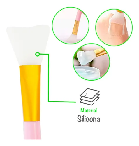 Aplicador Brocha De Silicona Maquillaje Mascarilla Facial.