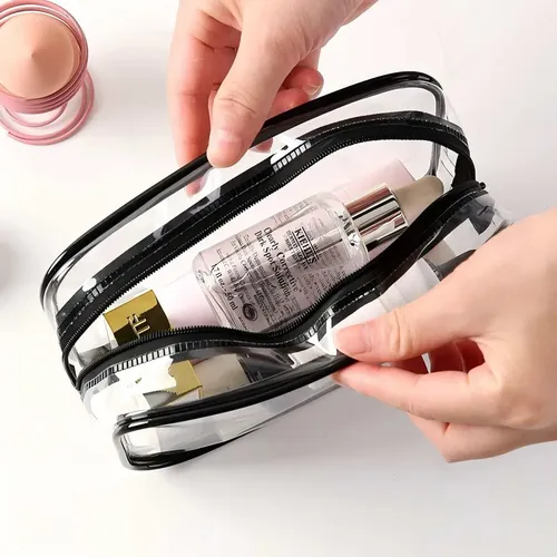 C 20 Pzs Neceser Cosmetiquera Transparente Bolsa De Viaje Z