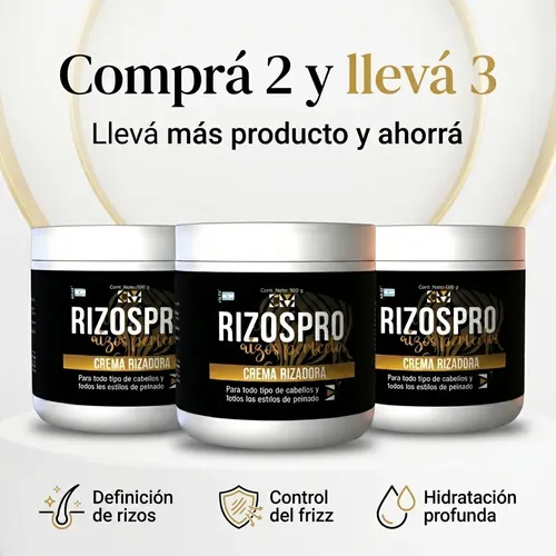 Crema Rizadora Rizos Pro Rulos Arlex Oferta 3 X 2