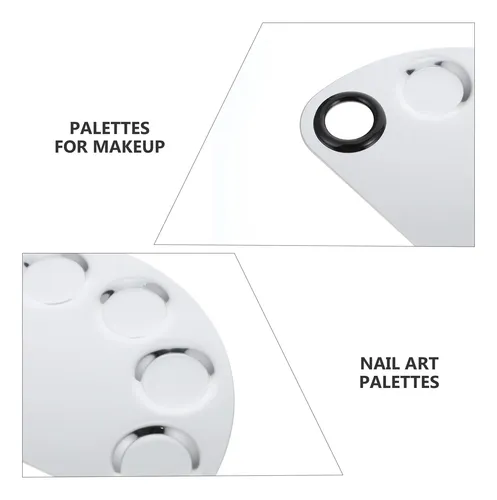 2sets Stainless Steel Makeup Palettes Nail Art Mixing Plates
