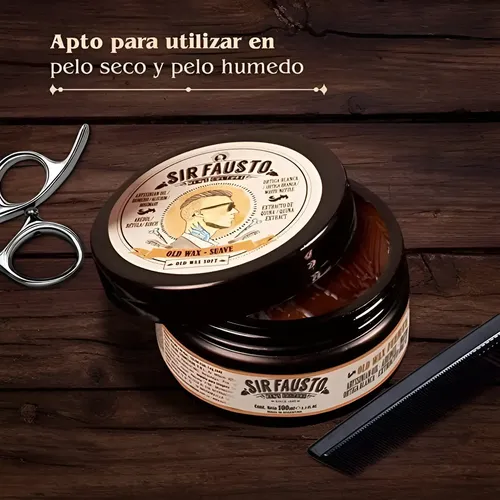 Cera Pomada Sir Fausto Old Wax Suave Para Pelo X100ml